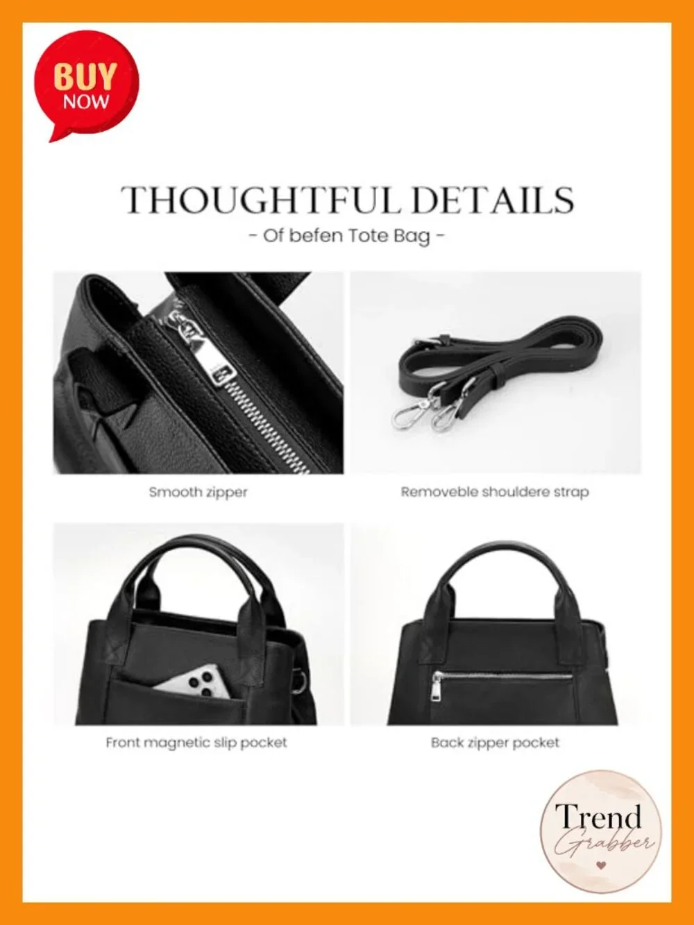 Genuine Leather Small Satchel Tote Crossbody Bag with Zipper